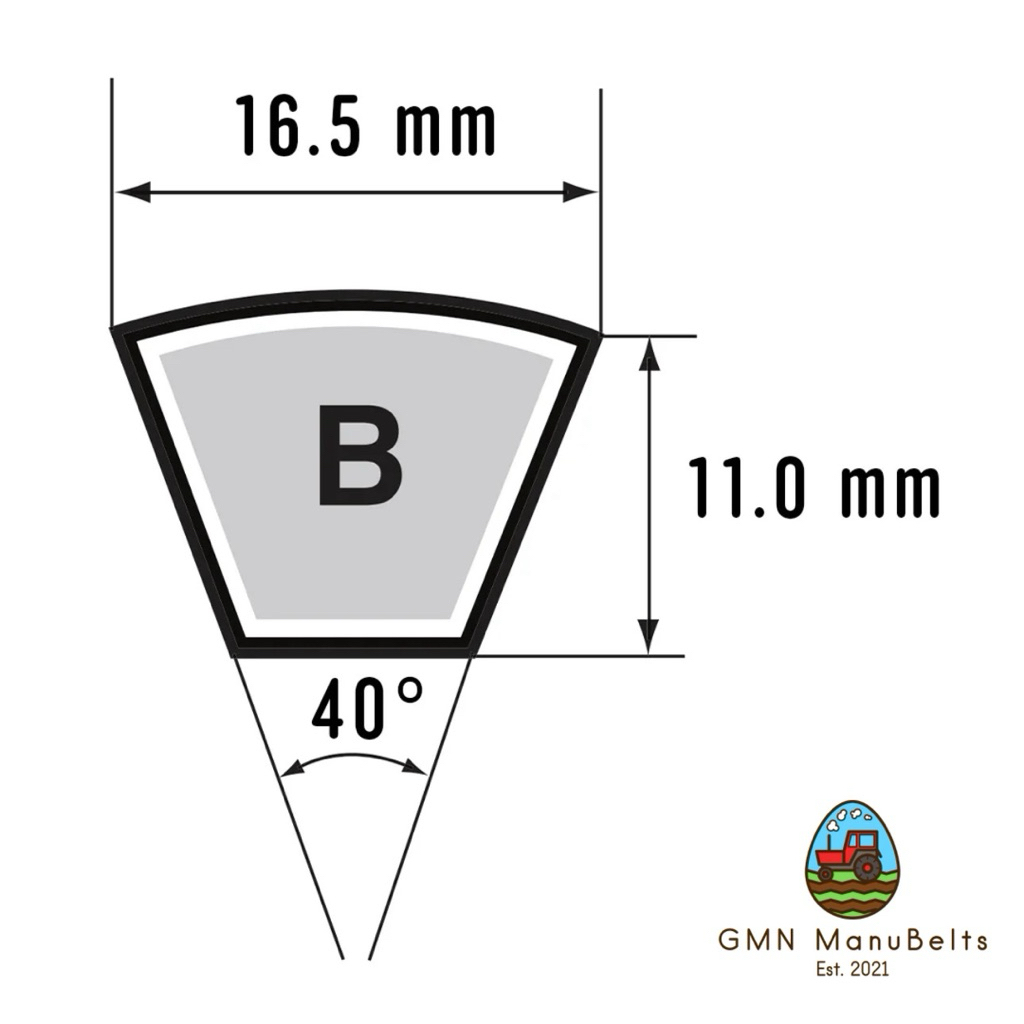 [Mitsuboshi] ของแท้ 100% สายพานร่องเรียบ B (เบอร์ 131 - 150) - รูปที่ 4