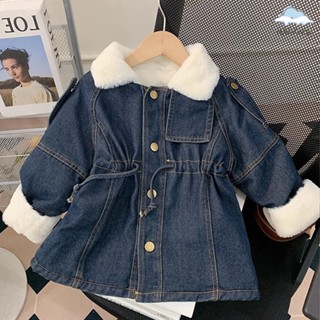 [ Joobs Kid's Jeans Jacket Coat ] เสื้อโค้ทเด็ก คอปก บุขนด้า…