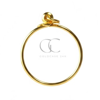กรอบพระ ผ่าหวาย ทรงกลม  Circle Frame Plate with gold
