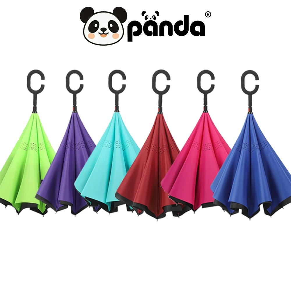 PANDA(ของแท้) ร่มกลับด้าน 2ชั้น ร่มขนาดใหญ่ ร่มกันแดด กันฝน กันแสงUV วัสดุแข็งแรง ด้ามจับทนทานพอดีมือ Umbrella