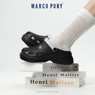 Marco Pony รองเท้าหัวโตส้นสูง รองเท้าพื้นนิ่ม แฟชั่น เบามาก ใส่สบาย นิ่มเหมือนเหยียบขี้ MH9002