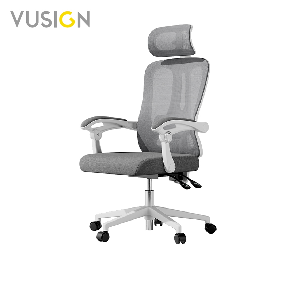 Vusign เก้าอี้สำนักงาน เก้าอี้เพื่อสุขภาพ มีที่พักขา ปรับเอนได้ เบาะนุ่มนั่งสบาย Economic Office Cha