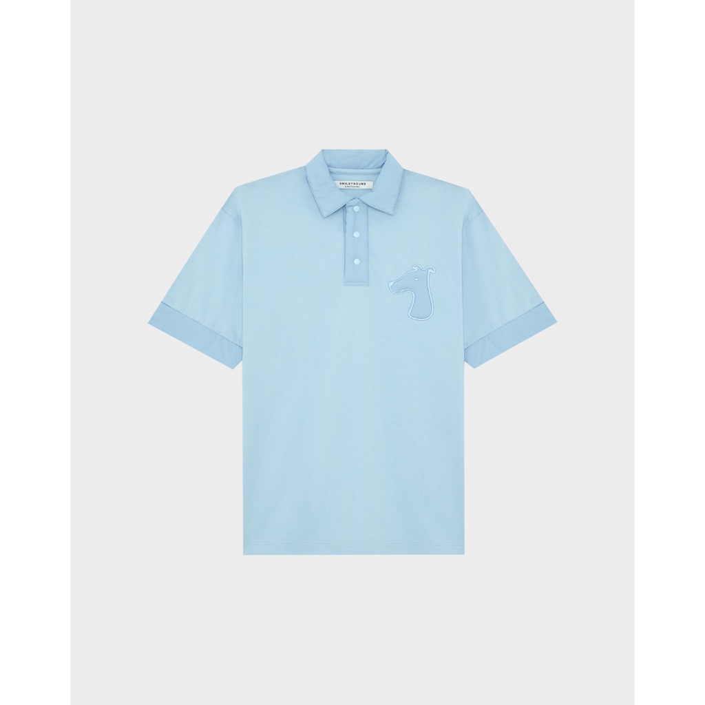 A25 SMILEYHOUND PUFFY LOGO POLO SHIRT