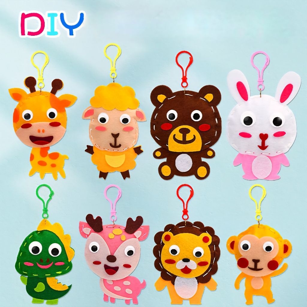 [พร้อมส่ง] DIY พวงกุญแจ ประดิษฐ์พวงกุญแจ งานศิลปะสำหรับเด็ก ของเล่นงานประดิษฐ์