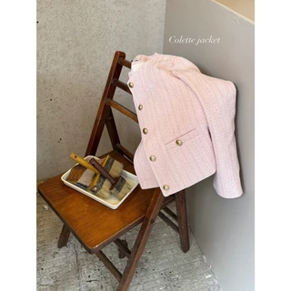THESUNCO-COLETTE BLAZER โคเล็ตต์ เสื้อสูทเบลเซอร์ผ้าทวีต กระเป๋าเจาะใช้งานได้จริง กระดุมทอง
