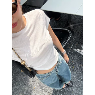 (พร้อมส่งทุกสี / ยกเว้น navy ) JARIN | BABY TEE ผ้าซีทรูยืด