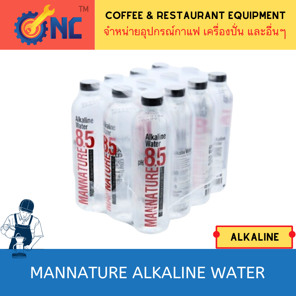 Mannature Alkaline Water น้ำด่าง อัลคาไลน์ แมนเนเจอร์ ขนาด 500 มล. แพ็ค 12 ขวด Alkaline Water Mannat