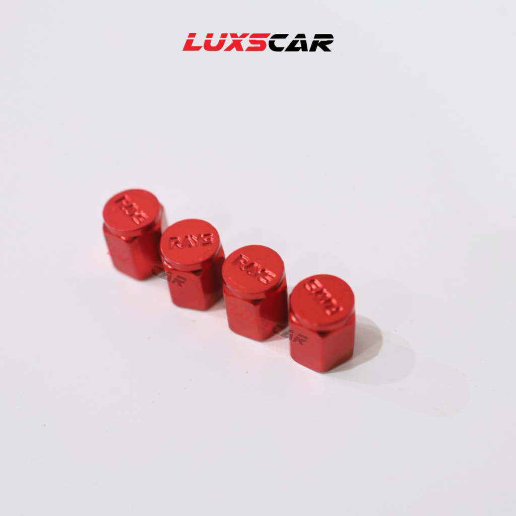Luxscar จุกลมรถ 4 ชิ้น สีทอง สีเงิน สีน้ำเงิน สีดำ