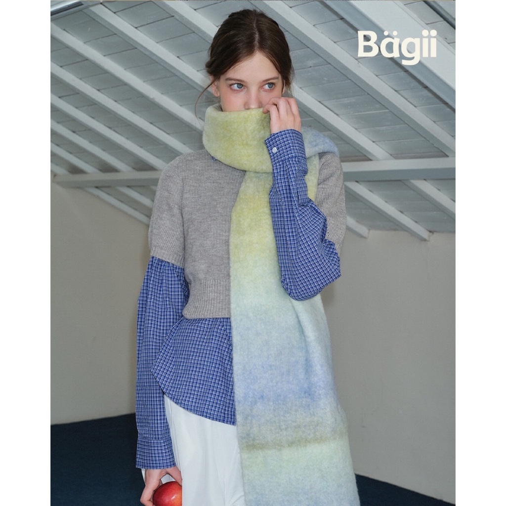 Bagii | Sheep Wool｜Colorful Scarf | 16% Sheep Wool | ผ้าพันคอ ขนแกะ ผ้านิ่ม กันหนาว แมชง่าย ใส่สบาย BG100942