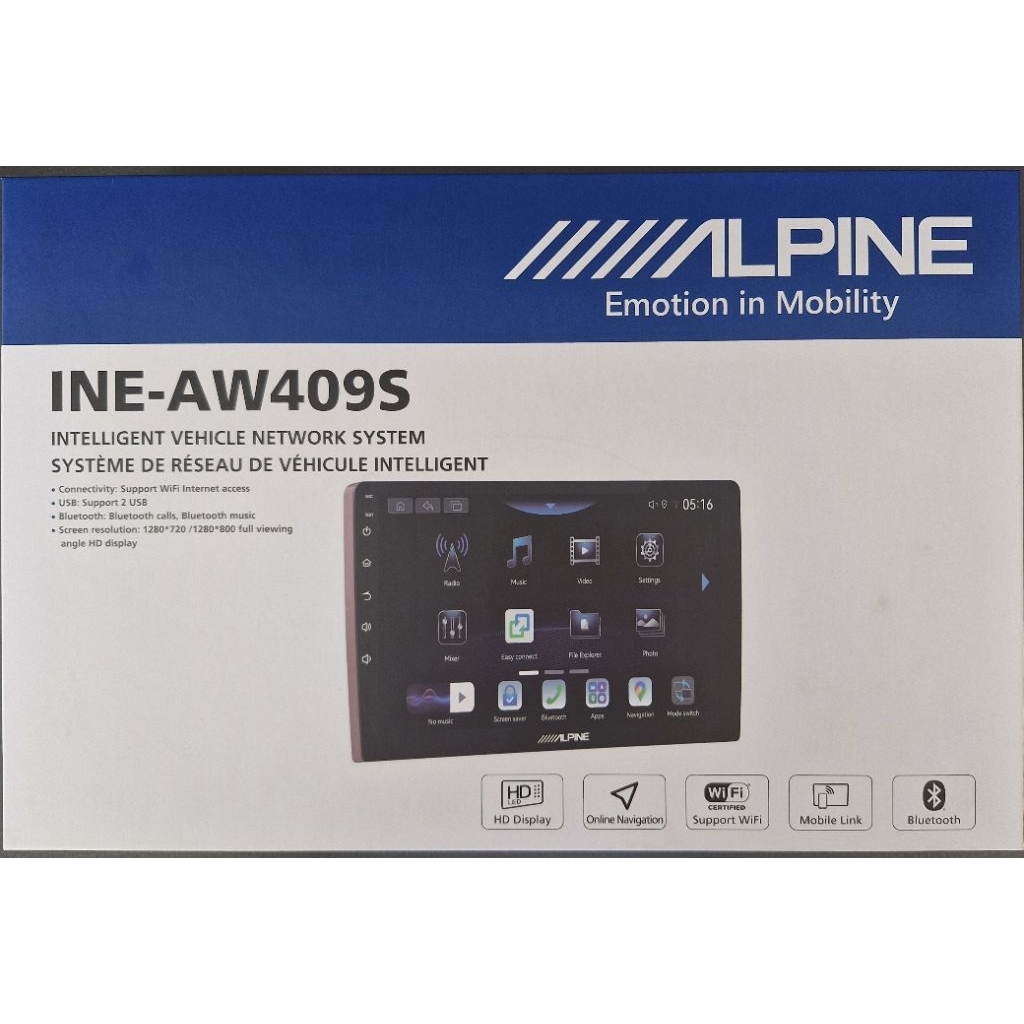 ALPINE รุ่นใหม่ RAM 4GB INE-AW409S+PLUS