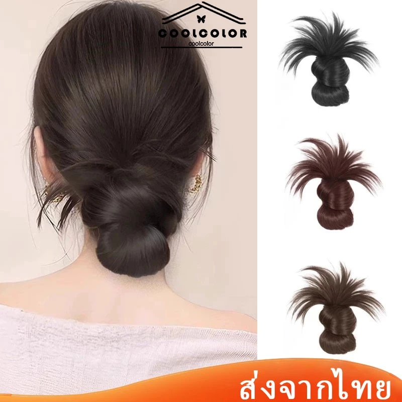 ในไทย💖ผู้หญิงวิกผม ผมมัดต่ำแบบผมเป็ด กิ๊บดัดผมปลอม y2kสไตล์เกาหลี เครื่องประดับแฟชั่นผู้หญิง เป็นธรรมชาติ สวยดู