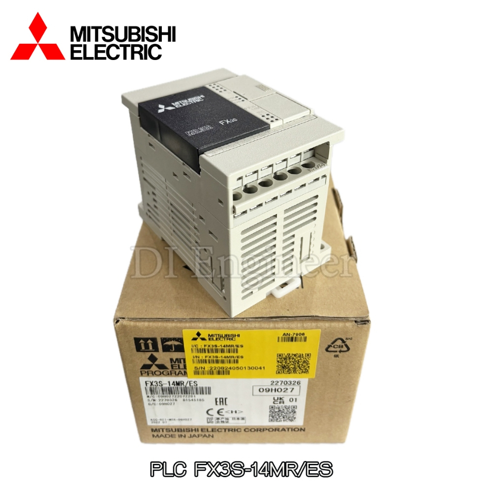 PLC FX3S Series FX3S-14MR/ES 100-240VAC 14I/O ยี่ห้อ MITSUBISHI