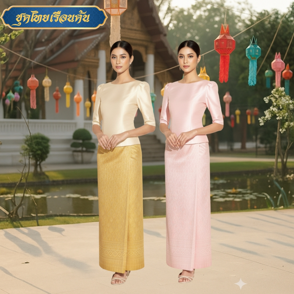 ชุดไทยเรือนต้น สำหรับผู้ใหญ่ ชุดลอยกระทง