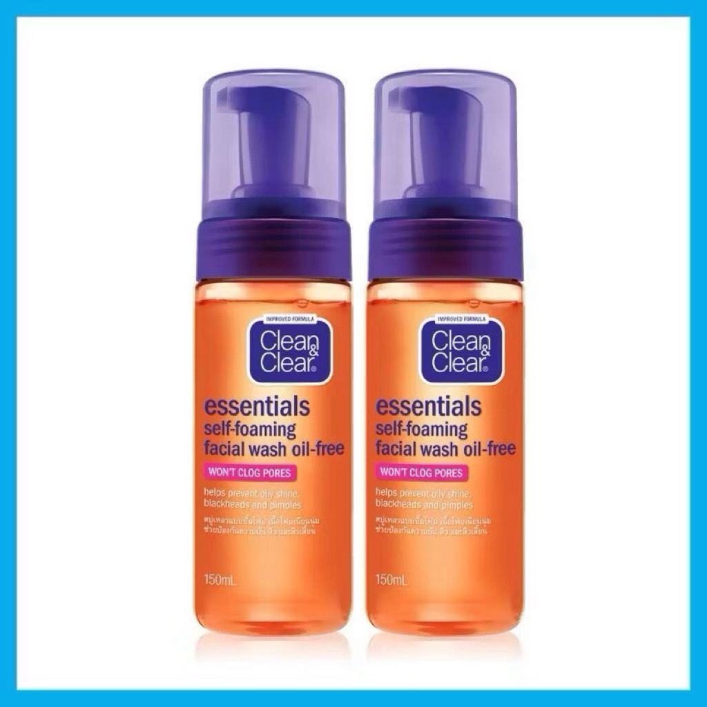 ของแท้ 💯 คลีน แอนด์ เคลียร์ โฟมล้างหน้า เซลฟ์โฟมมิ่ง เฟเชียล วอช 150 ml