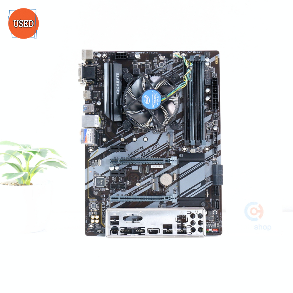 ชุดซีพียูพร้อมเมนบอร์ด CPU: INTEL CORE I5-9400F + MB: GIGABYTE B360 HD3 P16595