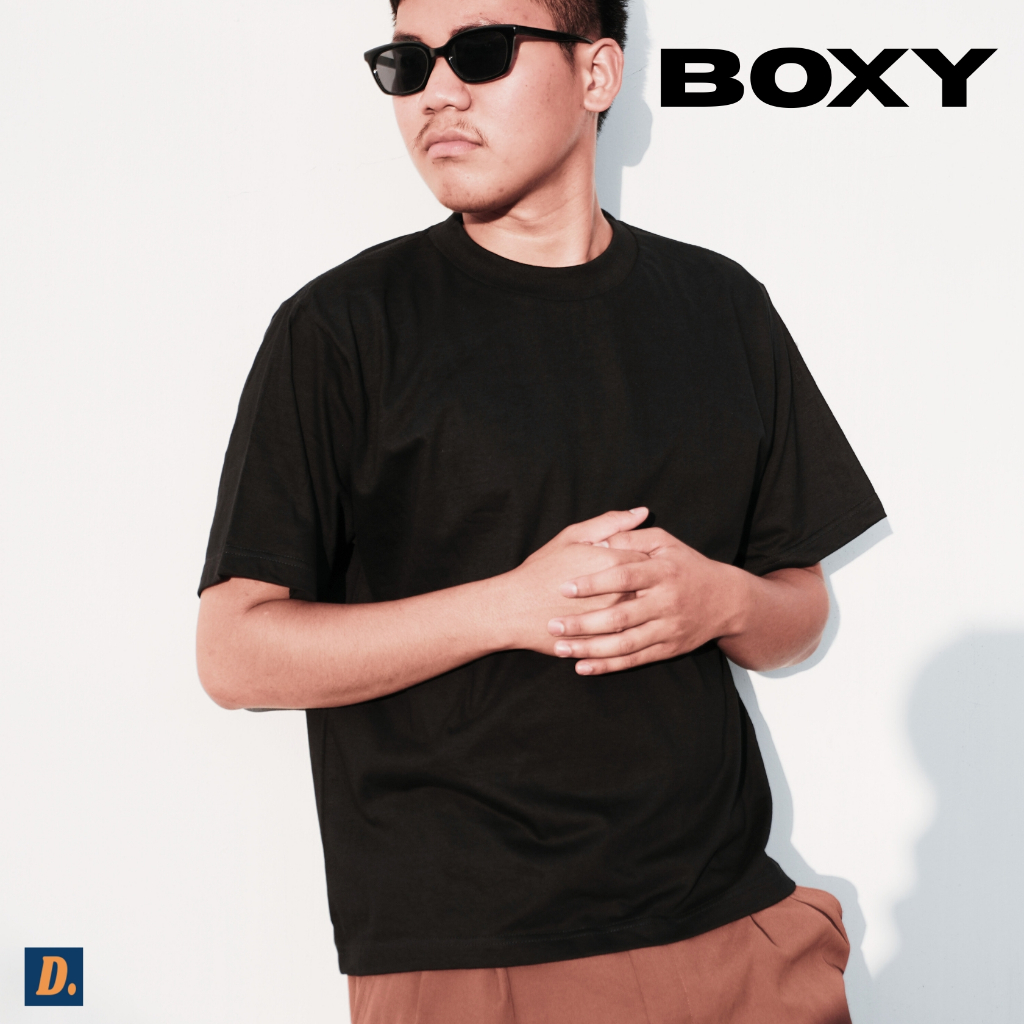 เสื้อยืดทรง BOXY ขาว-ดำ  เปล่า comb20 หนา220gsm ผลิตในไทย พร้อมส่ง