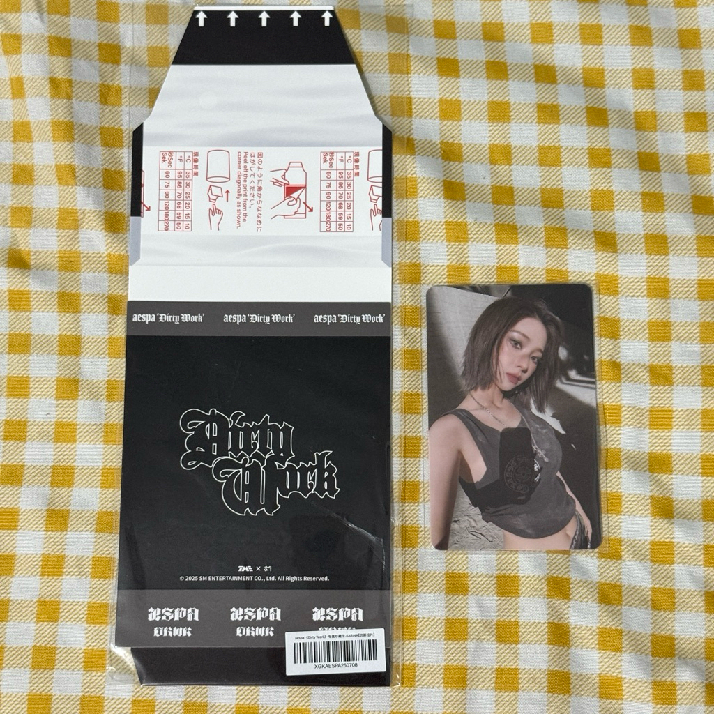 พร้อมส่ง การ์ด aespa Karina qq music Dirty work 5 ดาว
