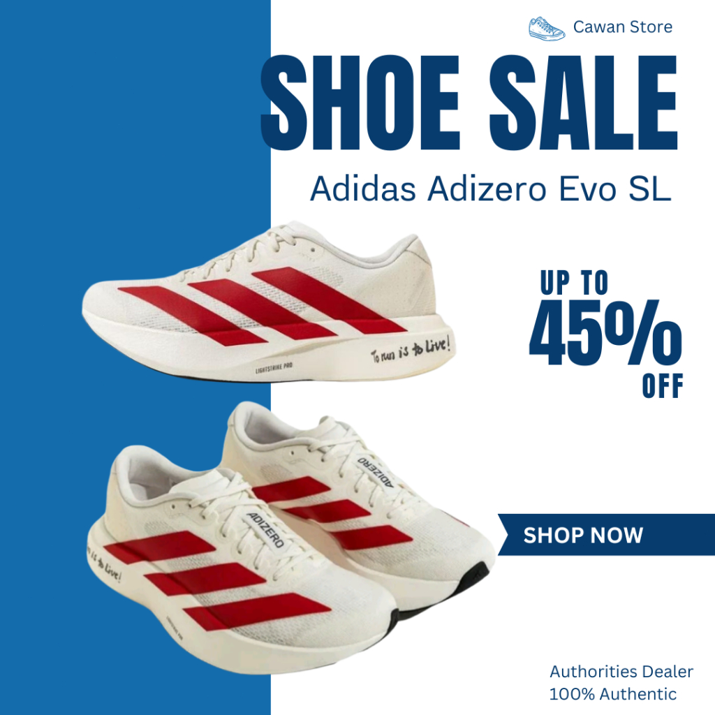 [ของแท้100%] Adidas Adizero Evo SL JS1182 รองเท้า รองเท้ากีฬา รองเท้าสำหรับชายหญิง