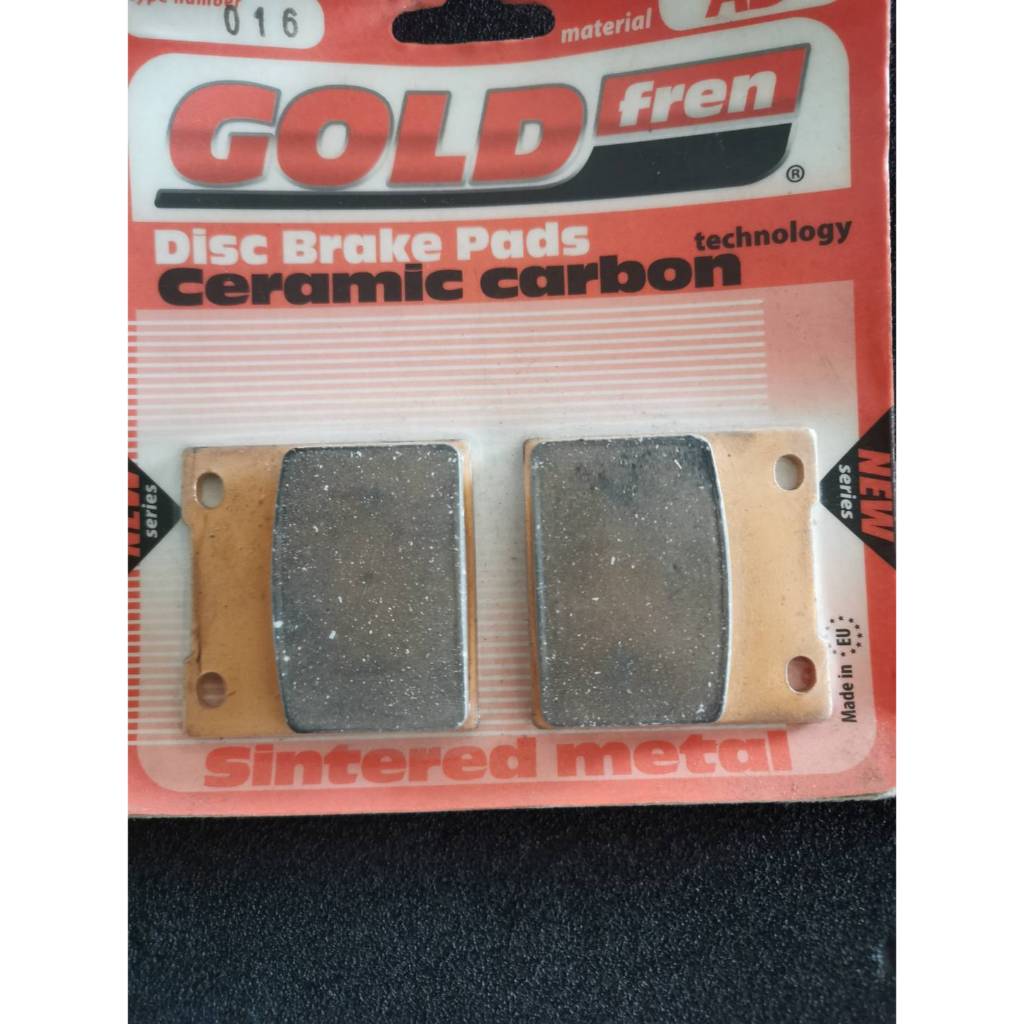 ผ้าเบรคหน้า Goldfren No.016 สำหรับรถ KAWASAKI Z250 '78-81 ZX1200 '04-06 ZX-7R '96-03 SUZUKI GSX400