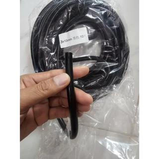 (ส่งจากไทย) ยางกลม 2 ชั้น *ตัดขาย 1 เมตร ขนาด 3*10 รู 3 มม. ความหนา 10 มม. รหัส 618