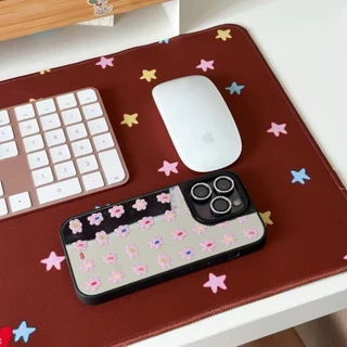 💖ตระกร้าใหม่ค่า💖amuse stuff-mousepad flower แผ่นรองเม้าส์ลายดอกไม้ขนาด30*60เซน