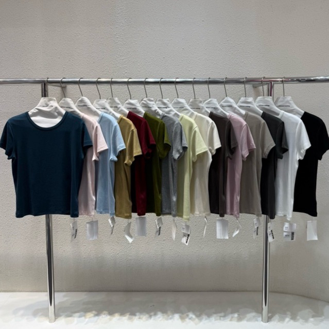 3577 เสื้อยืดคอกลม ผ้ายืดใส่สบาย ผ้าดีมาก นุ่ม