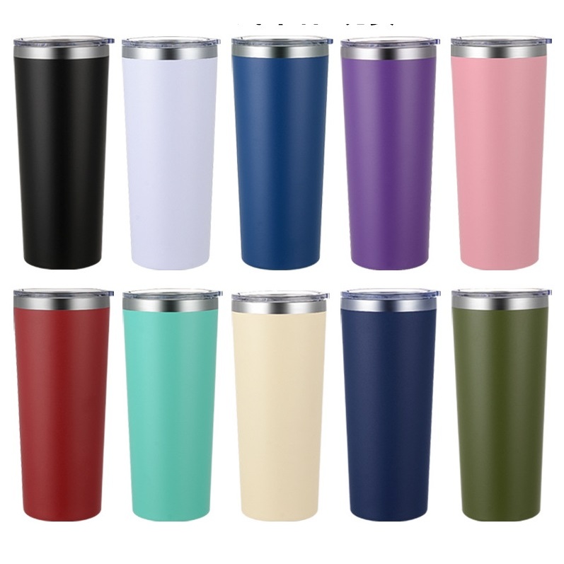 แก้วเก็บความเย็น-ร้อน สแตนเลส **ขนาด 22oz (650ml)** ทรงสูง มินิมอล