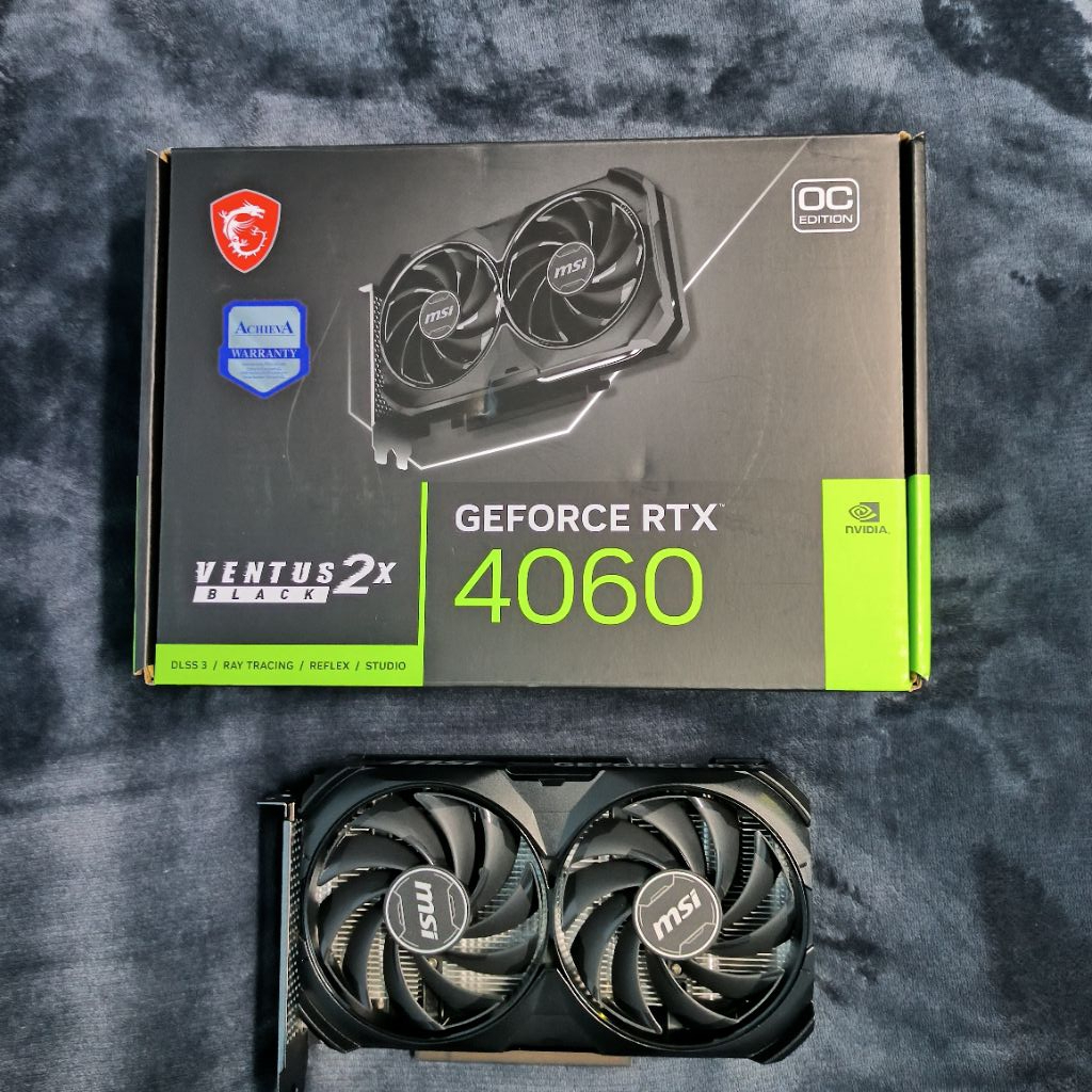 VGA (การ์ดแสดงผล) MSI GEFORCE RTX 4060 VENTUS 2X BLACK 8G OC  การ์ดจอ มือสอง