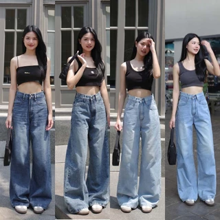 กางเกงยีนส์ขากระบอกใหญ่ รุ่น Winky Jeans