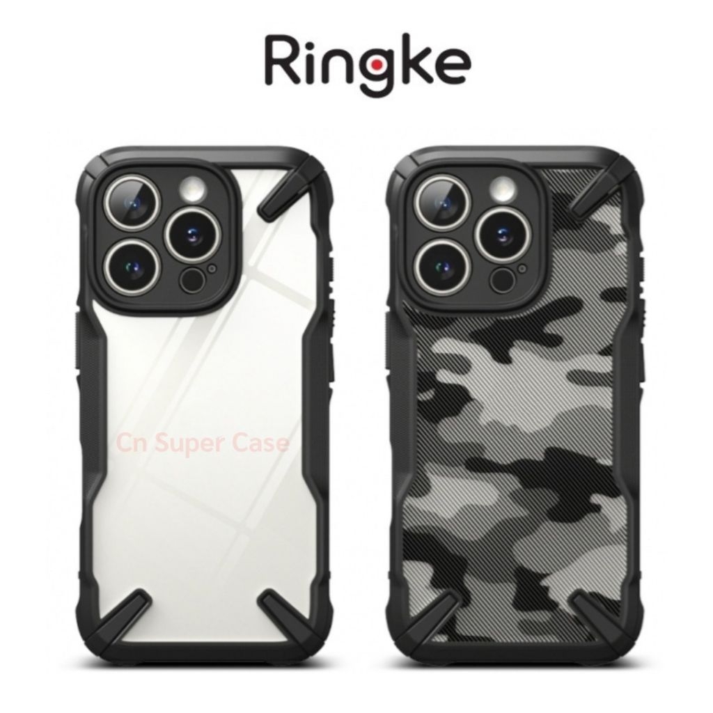 Ringke Fusion X เคสสำหรับ iPhone 16 Pro Max/16 Pro/16 Plus เคสกันกระแทก คลุมกล้อง ขอบยาง TPU