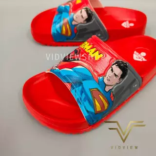 VIDVIEW มีส่งด่วน รองเท้าแตะเด็ก Adda 35B01 แบบสวม ไซส์ 25-35 ลาย Superman ลิขสิทธิ์แท้