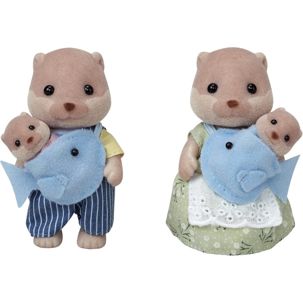 Sylvanian Families Otter Family FS-32 – ซิลวาเนียนแฟมิลี่ ครอบครัวตัวนาก พร้อมสายสะพายเด็ก ราคา ของเ