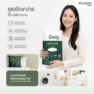 Smile by Picasso หมอนหนุนอีโค่กรีน ไฟเบอร์ (แพ็คคู่) 2 ใบ