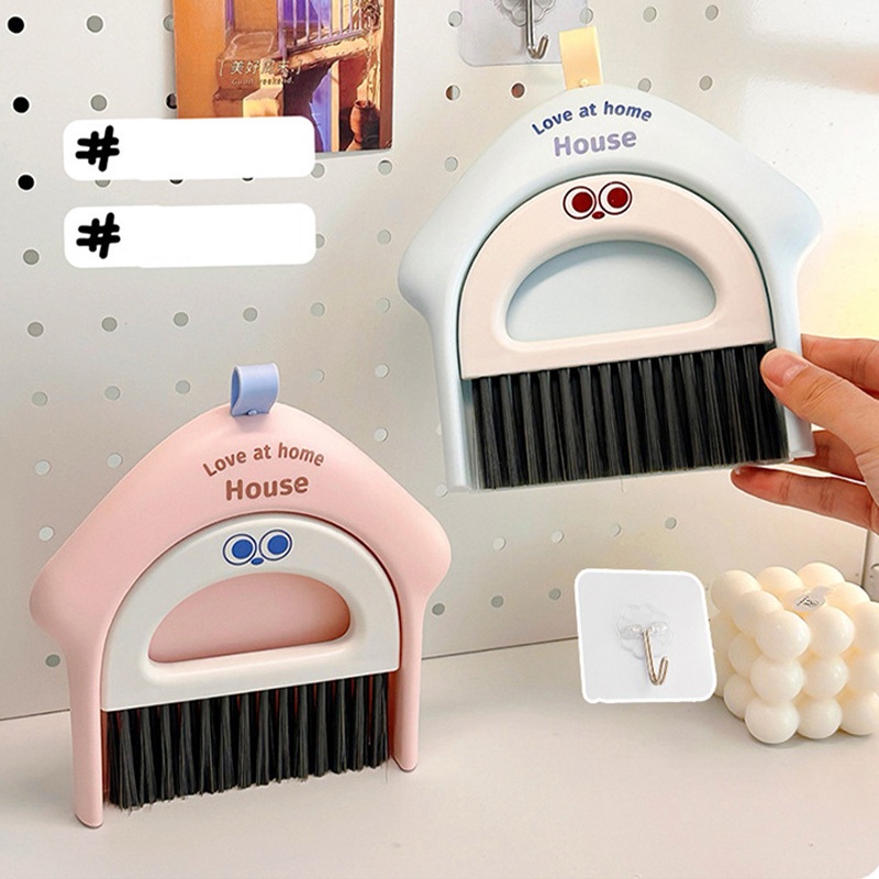 ชุดไม้กวาดและที่โกยผงขนาดเล็กสำหรับเดสก์ท็อป คีย์บอร์ดตั้งโต๊ะ เศษขยะคอมพิวเตอร์ ไม้กวาดขนาดเล็ก - รูปที่ 2