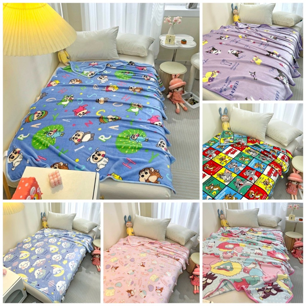 𝐍𝐄𝐖สินค้าพร้อมส่ง*ผ้าห่มนาโนลายการ์ตูนยอดฮิต(ผืนใหญ่130*200cm.)ผ้าห่มการ์ตูน ผ้าห่มนุ่มนิ่ม ไม่ระคายผิว งานเกรดพรีเมี่ยม