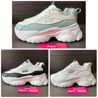 รองเท้าผ้าใบพื้นสูง 6 เซน ผ้าใบเสริมส้น รองเท้าบาโอจิbaoji ร…