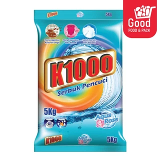 K1000 ผงซักฟอก ซักผ้า หอม สะอาด ถุงละ 5กิโลกรัม