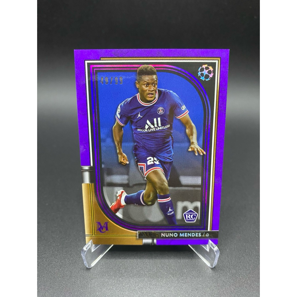 🇵🇹การ์ดฟุตบอล⭐️RC Nuno Mendes #72 2021-22 Topps Museum Collection UCL