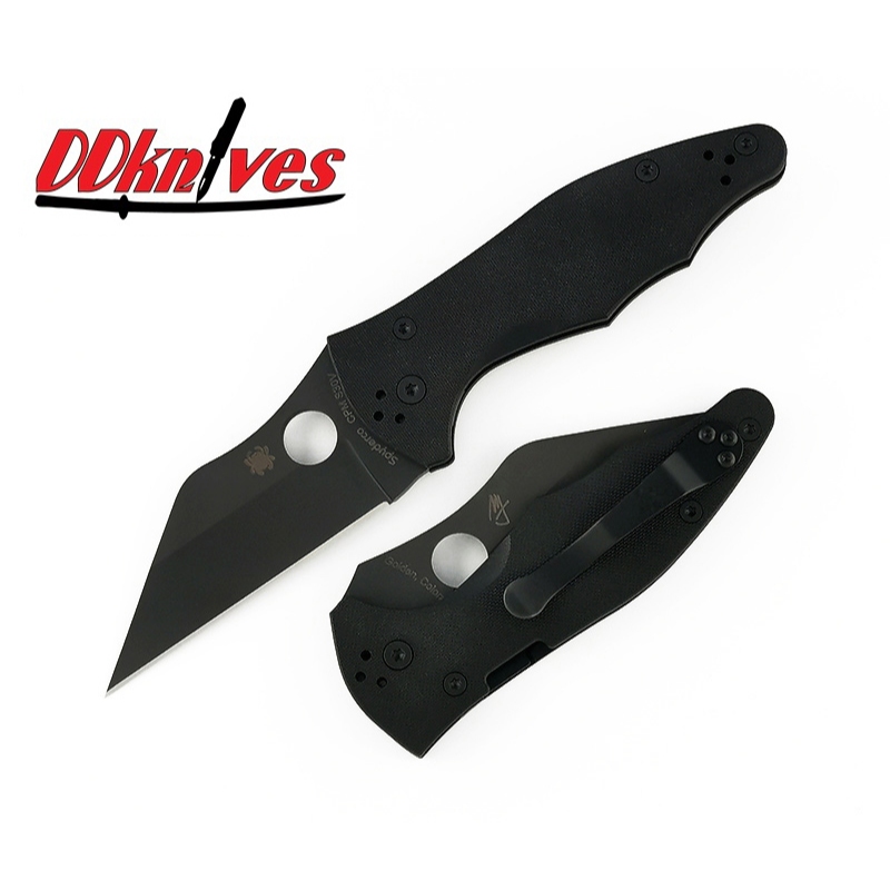 มีดพับ Spyderco Yojimbo 2 Folding Knife S30V Black DLC Plain Blade, Black G10 Handles (C85GPBBK2)