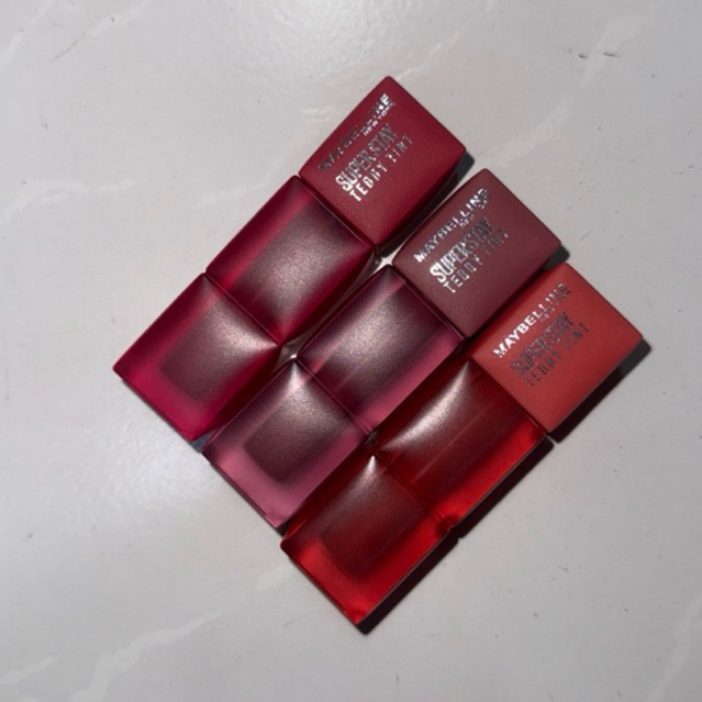 (ลองครั้งเดียว ขายรวม) Maybelline Super Stay Teddy Tint เบอร์ 25 55 60