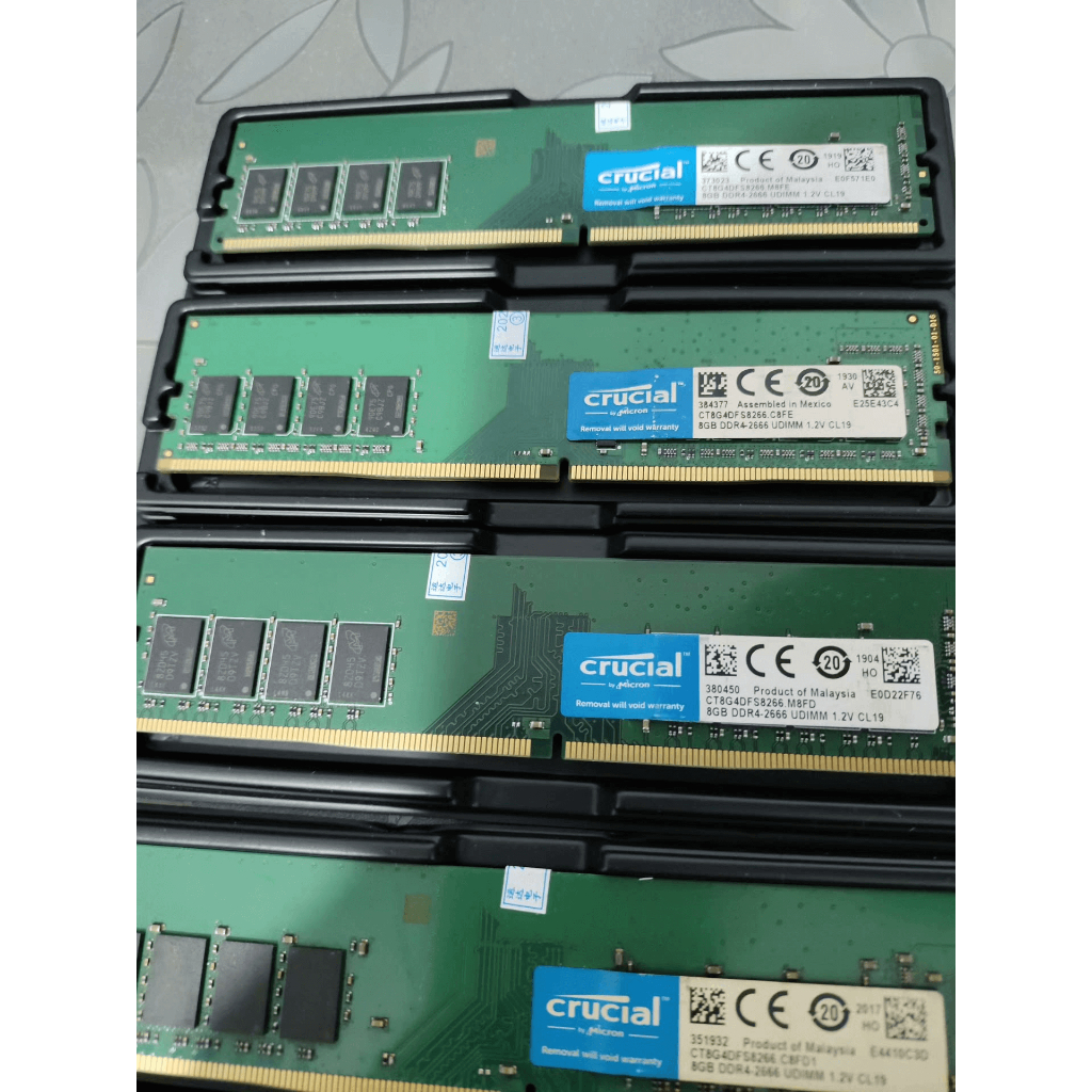 Crucial 8GB DDR4 2666MHz RAM แท้ Micron สำหรับคอมพิวเตอร์ตั้งโต๊ะ