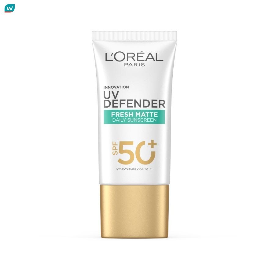 L'oreal ลอรีอัล ปารีส ยูวี ดีเฟนเดอร์ เฟรช แมทท์ เดลี่ ซันสกรีน SPF50+ PA++++ 50 มล.