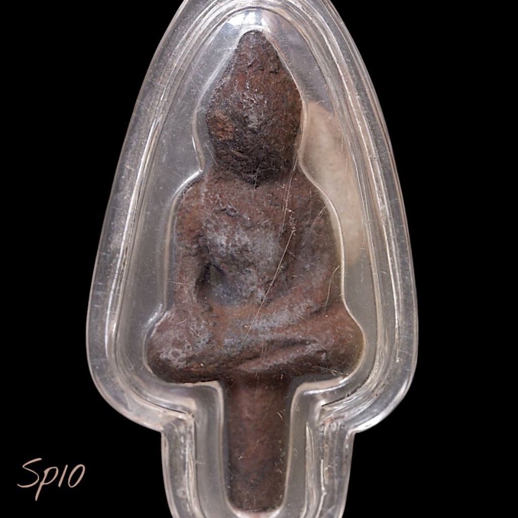 พระยอดธงกรุวัดพลับบางกะจะ จ.จันทบุรี มารวิชัย เนื้อชินเงิน sp10