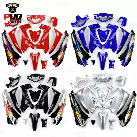 PUGParts ชุดสีเวฟ125S หน้าแหลม (ชุด12/13ชิ้น) ปี2004 Wave125S 2004 เวฟ125Sหน้าแหลม [ขิบสีดำด้านใต้เบาะ]