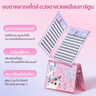ความจุขนาดใหญ่ ขนตาปลอม 3D ไม่ต้องใช้กาว มีกาวในตัว ขยายตา ติดทน ใช้ซ้ำได้ เหมาะสำหรับมือใหม่ 200/240 ช่อ/กล่อง