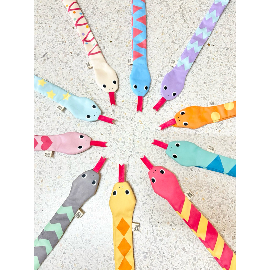 ริบบิ้น Colorful Snake ❣️สีใหม่ 4 สี (10สี ใช้ผูกกระเป๋า/กระเป๋าเดินทาง) Been Bean ผ้าพันกระเป๋าเดินทาง เชือกพันกระเป๋า