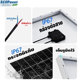 แผงโซล่าเซลล์ 12V150W 200W 300W 400W 500W พร้อมสาย Solar Cell โซล่าเซลล์ Solar Panel กันน้ำ กันฟ้าร้องฟ้า