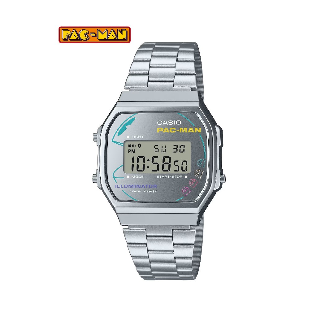 Casio นาฬิกาข้อมือ Unisex รุ่น A168WEPC-7ADR PAC-MAN Watch Quartz ( ระบบถ่าน )