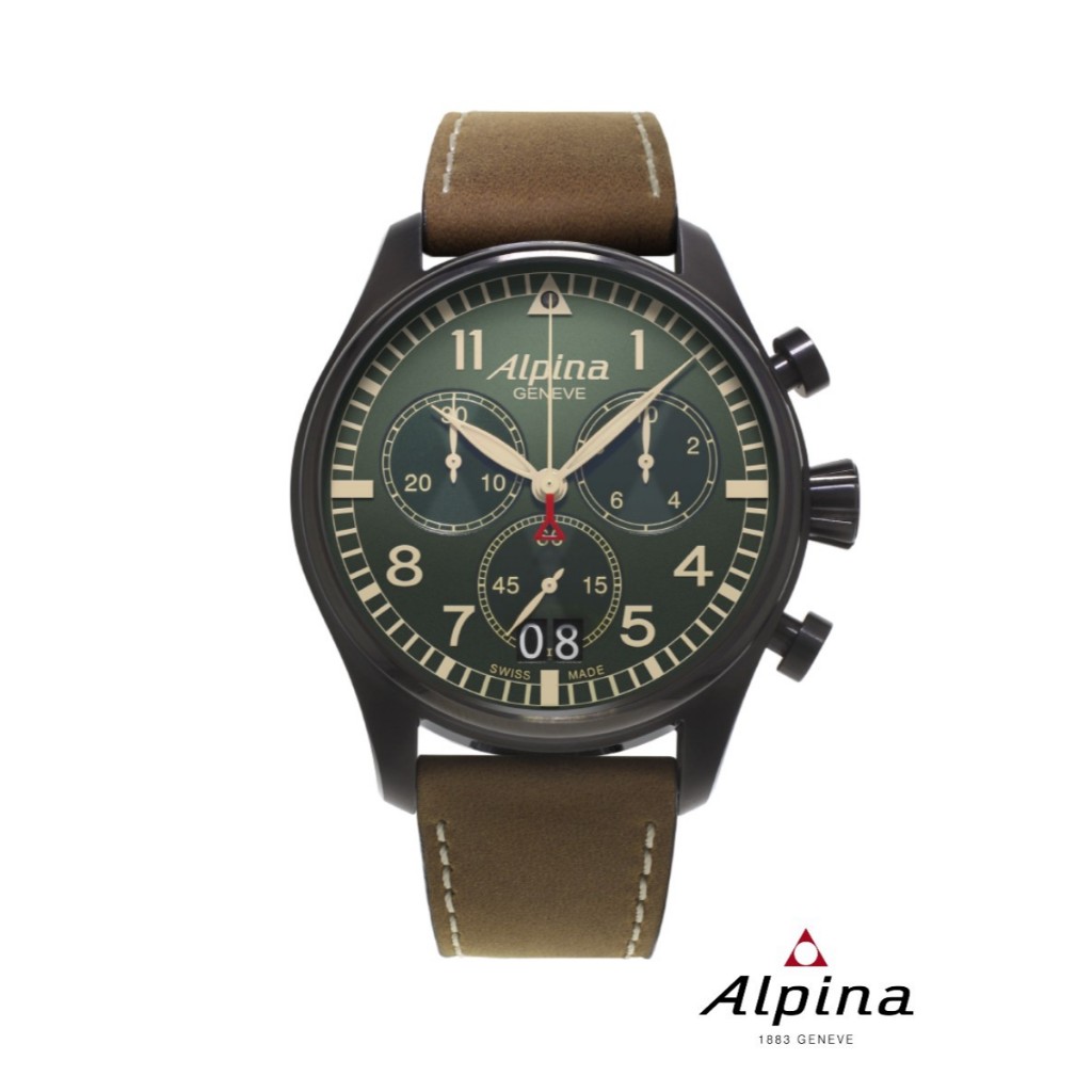 Alpina Quartz AL-372GR4FBS6 STARTIMER PILOT BIG DATE Men's Watch ( นาฬิกาข้อมือผู้ชายระบบถ่าน )