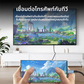 สายเคเบิล Type C เป็น HDMI 4K 60Hz 1080p 1m-3m สำหรับแล็ปท็อป notebook โฟน แท็บเล็ต